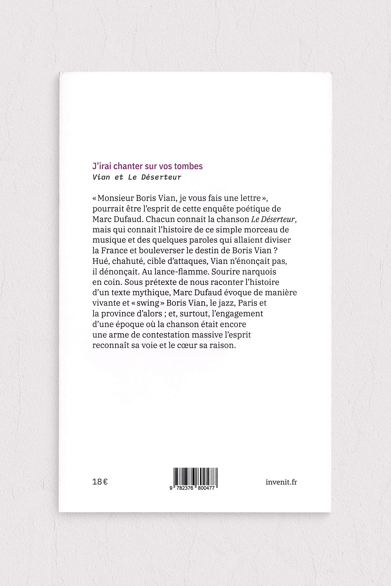 Le Chant des possibles — éditions invenit